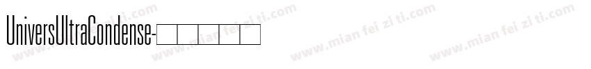UniversUltraCondense字体转换
