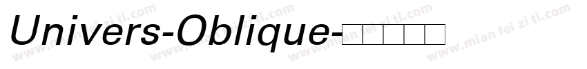 Univers-Oblique字体转换