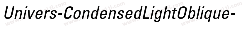 Univers-CondensedLightOblique字体转换