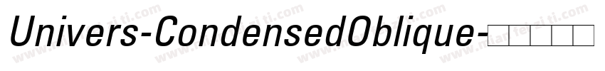 Univers-CondensedOblique字体转换
