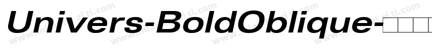 Univers-BoldOblique字体转换