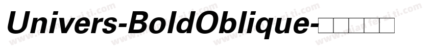 Univers-BoldOblique字体转换