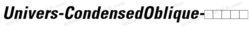 Univers-CondensedOblique字体转换
