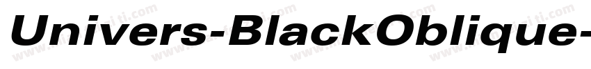 Univers-BlackOblique字体转换