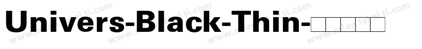Univers-Black-Thin字体转换