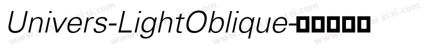 Univers-LightOblique字体转换