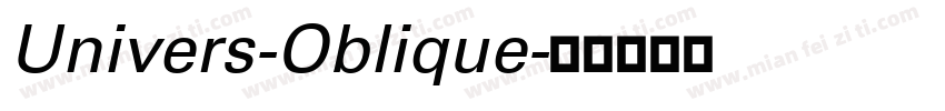 Univers-Oblique字体转换