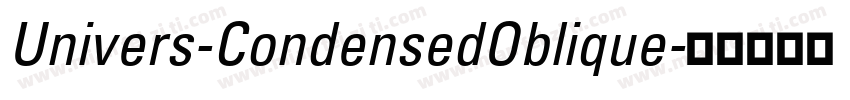 Univers-CondensedOblique字体转换