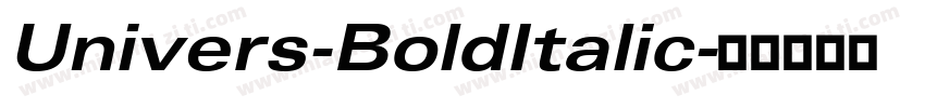 Univers-BoldItalic字体转换