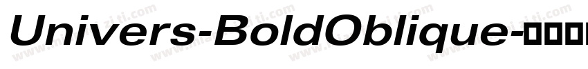 Univers-BoldOblique字体转换