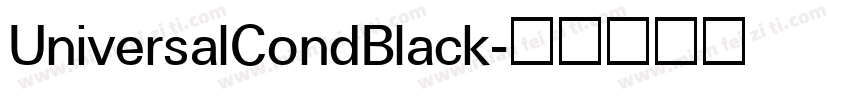 UniversalCondBlack字体转换