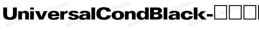 UniversalCondBlack字体转换
