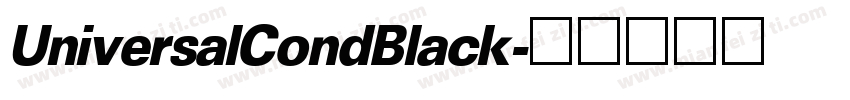 UniversalCondBlack字体转换