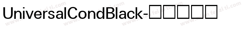 UniversalCondBlack字体转换
