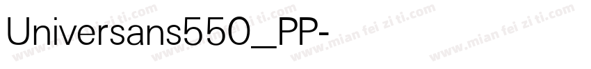 Universans550_PP字体转换