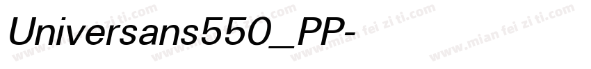 Universans550_PP字体转换