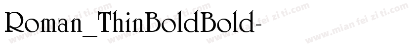 Roman_ThinBoldBold字体转换