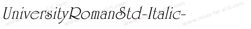 UniversityRomanStd-Italic字体转换