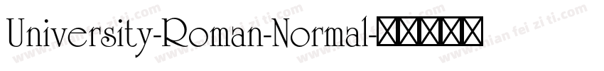 University-Roman-Normal字体转换