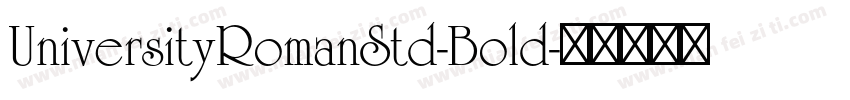 UniversityRomanStd-Bold字体转换