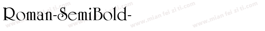 Roman-SemiBold字体转换