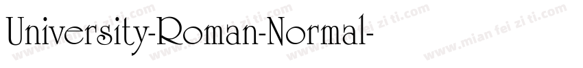 University-Roman-Normal字体转换