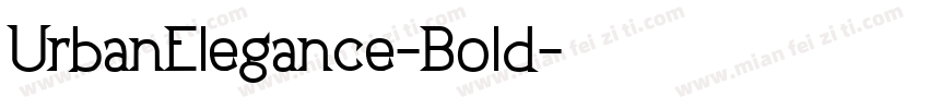 UrbanElegance-Bold字体转换