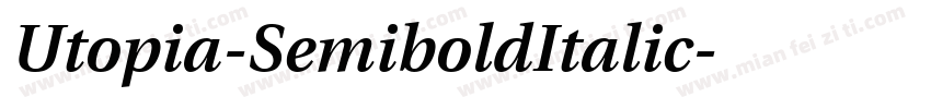 Utopia-SemiboldItalic字体转换
