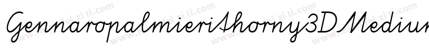 Gennaropalmierithorny3DMedium-86VA字体转换