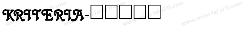 Kriteria字体转换