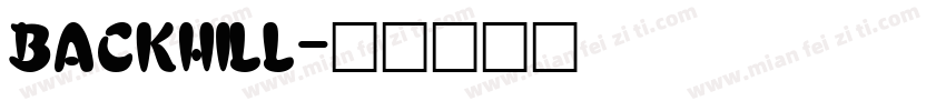 Backhill字体转换
