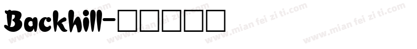 Backhill字体转换