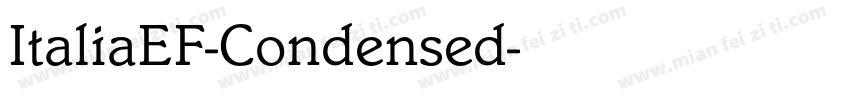 ItaliaEF-Condensed字体转换