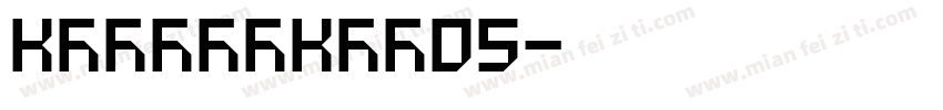 KoratakiW05字体转换