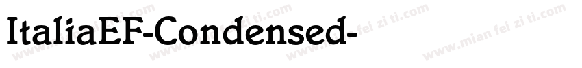 ItaliaEF-Condensed字体转换