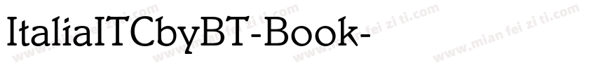 ItaliaITCbyBT-Book字体转换