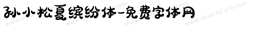 孙小松夏缤纷体字体转换