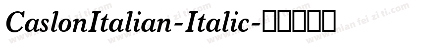 CaslonItalian-Italic字体转换