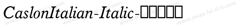 CaslonItalian-Italic字体转换