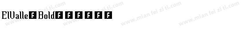 ElValle-Bold字体转换