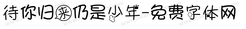待你归来仍是少年字体转换