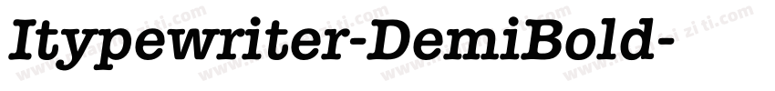 Itypewriter-DemiBold字体转换