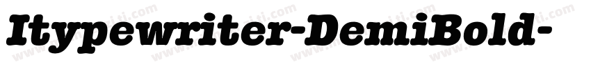 Itypewriter-DemiBold字体转换