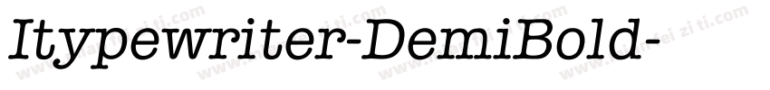 Itypewriter-DemiBold字体转换