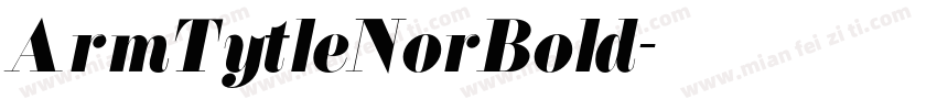 ArmTytleNorBold字体转换