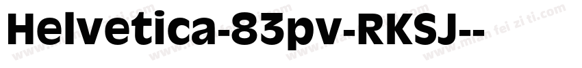Helvetica-83pv-RKSJ-字体转换