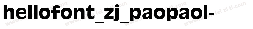 hellofont_zj_paopaol字体转换