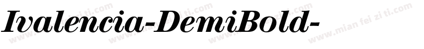 Ivalencia-DemiBold字体转换