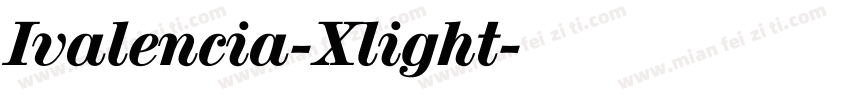 Ivalencia-Xlight字体转换