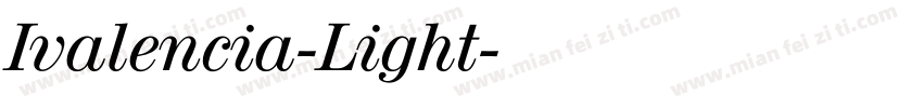 Ivalencia-Light字体转换